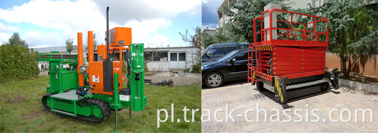 Wydarne platformy koparki mini gumowe podwozie